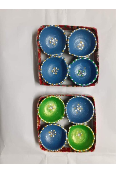 Handmade Decorative Diya Set Handmade Decorative Diya Set